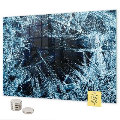 Pizarra magnética de cristal pared congelada