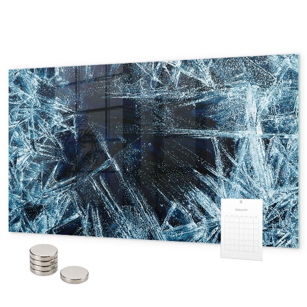 Pizarra magnética de cristal pared congelada