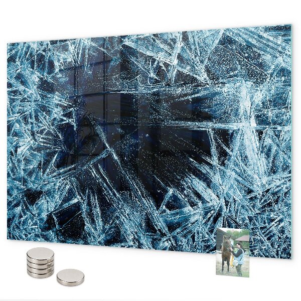 Pizarra magnética de cristal pared congelada