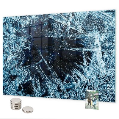Pizarra magnética de cristal pared congelada