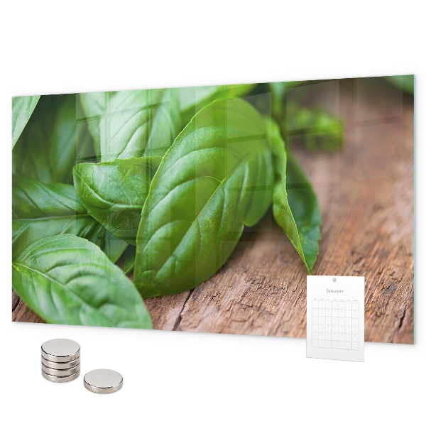 Pizarra magnética Hojas de albahaca