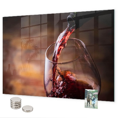Pizarra magnética Una copa de vino