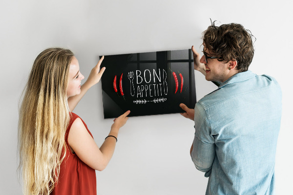 Pizarra magnética La inscripción Bon appétit