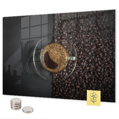 Pizarra magnética de cristal Una taza de café