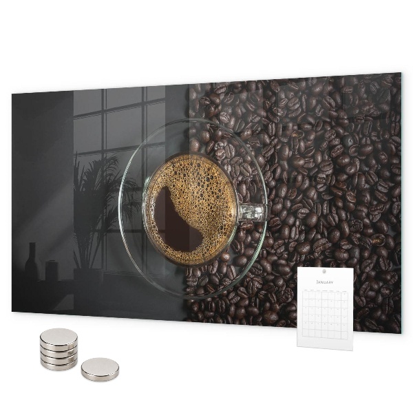 Pizarra magnética de cristal Una taza de café