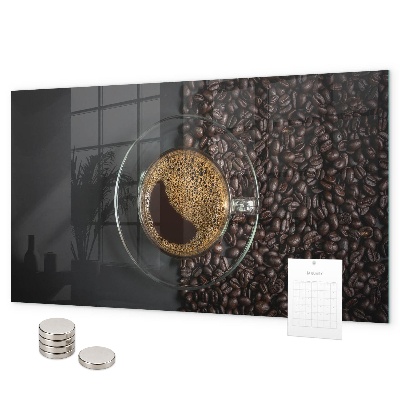 Pizarra magnética de cristal Una taza de café