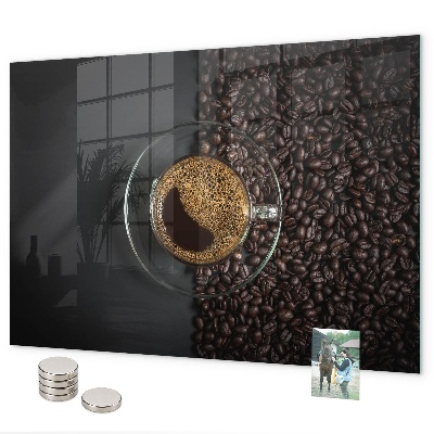 Pizarra magnética de cristal Una taza de café