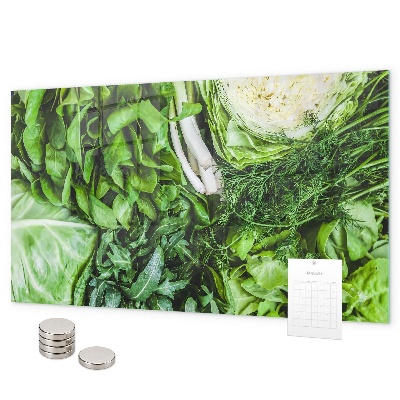 Pizarra magnética de cristal Verduras verdes