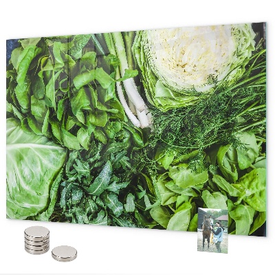 Pizarra magnética de cristal Verduras verdes