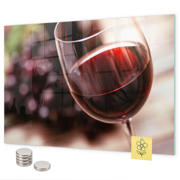 Pizarra magnética Una copa de vino tinto