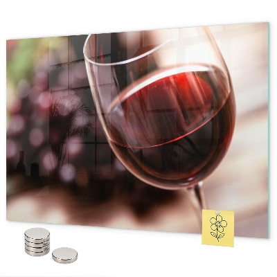 Pizarra magnética Una copa de vino tinto