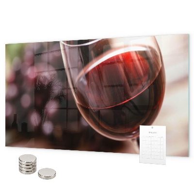 Pizarra magnética Una copa de vino tinto