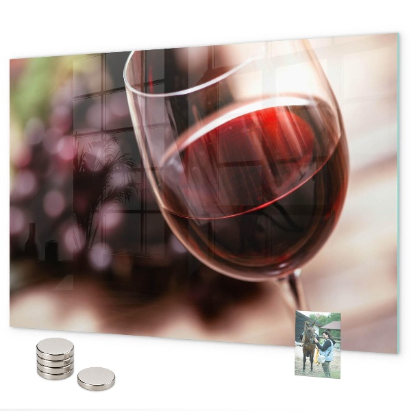 Pizarra magnética Una copa de vino tinto