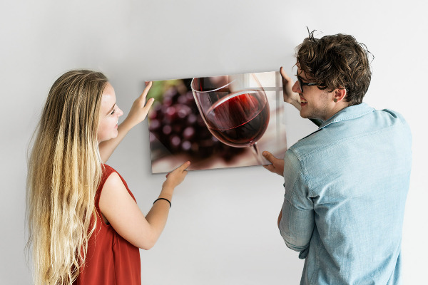 Pizarra magnética Una copa de vino tinto