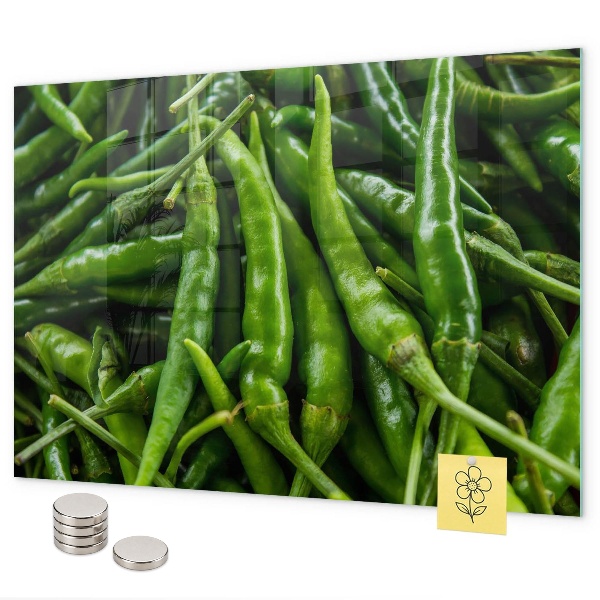 Pizarra magnética de cristal pimiento verde