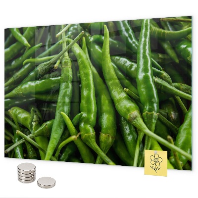 Pizarra magnética de cristal pimiento verde