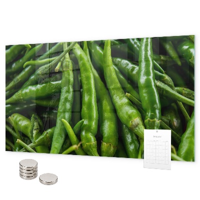 Pizarra magnética de cristal pimiento verde