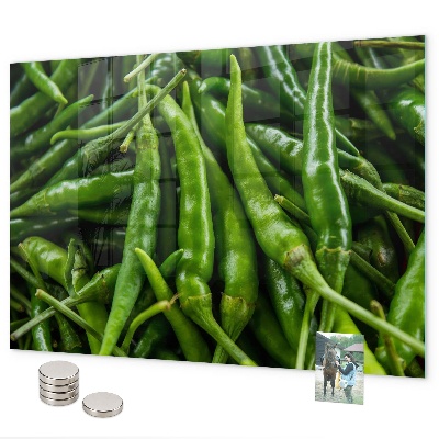 Pizarra magnética de cristal pimiento verde
