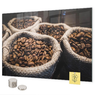 Pizarra magnética de cristal Bolsas de café