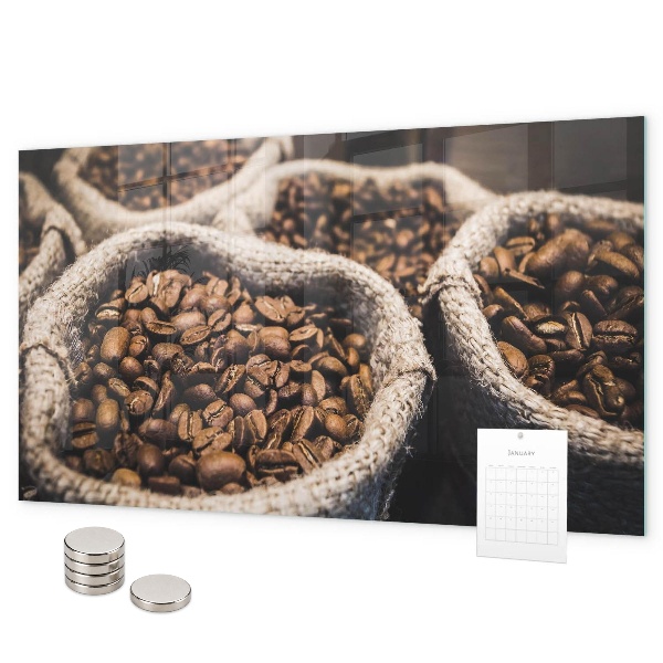 Pizarra magnética de cristal Bolsas de café