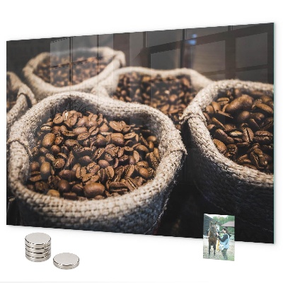 Pizarra magnética de cristal Bolsas de café