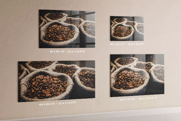 Pizarra magnética de cristal Bolsas de café