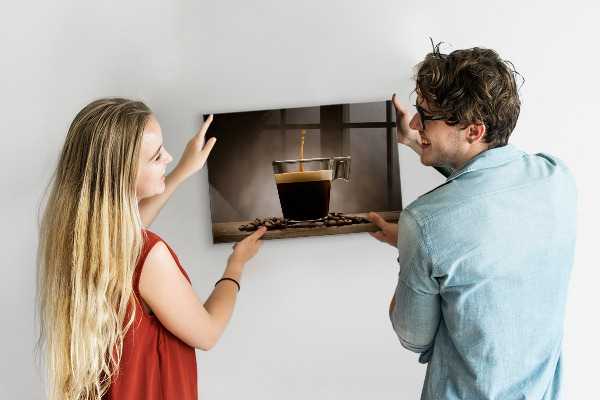 Pizarra magnética Una taza de café