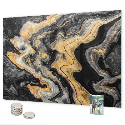 Pizarra magnética mármol dorado