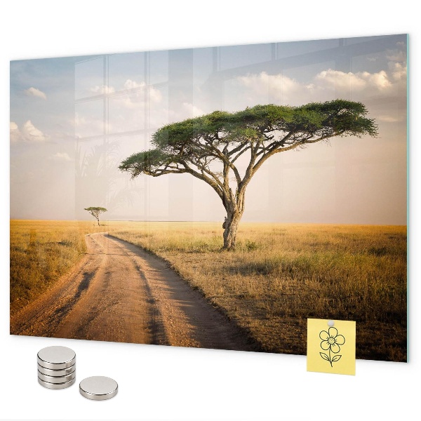 Pizarra magnética de cristal paisaje africano