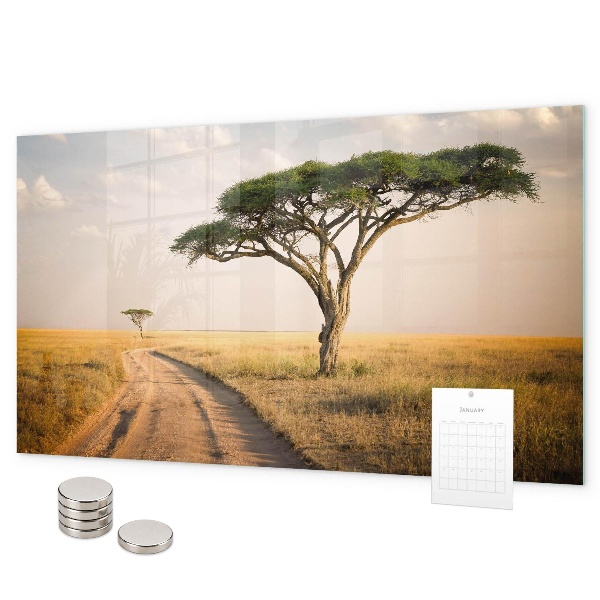 Pizarra magnética de cristal paisaje africano