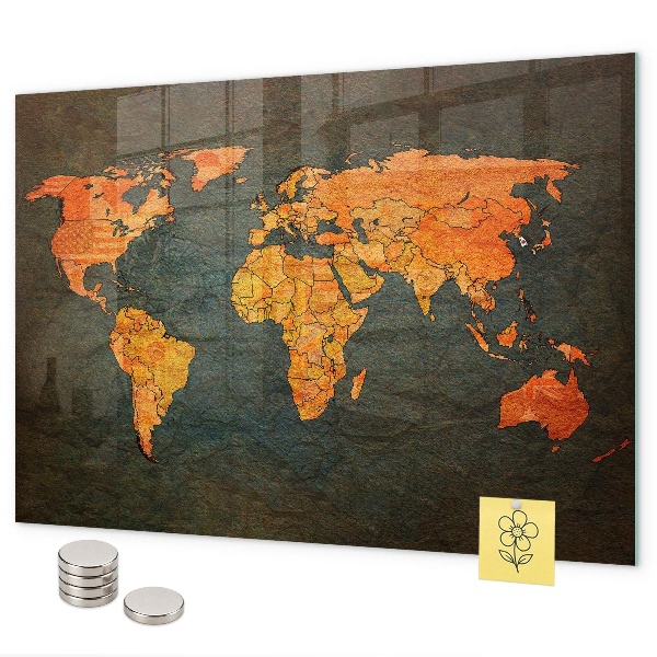 Pizarra magnética Mapa del mundo