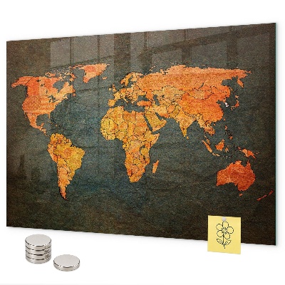 Pizarra magnética Mapa del mundo