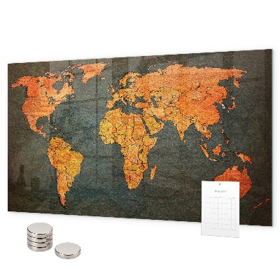 Pizarra magnética Mapa del mundo
