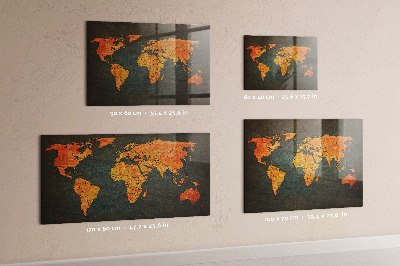Pizarra magnética Mapa del mundo