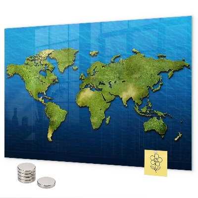 Pizarra magnética Mapa del mundo