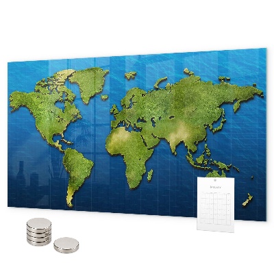Pizarra magnética Mapa del mundo