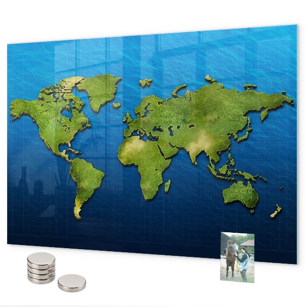Pizarra magnética Mapa del mundo