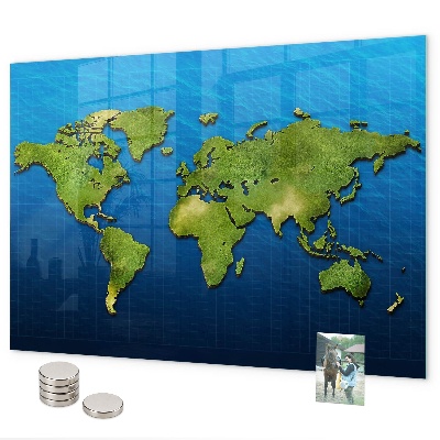 Pizarra magnética Mapa del mundo