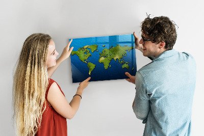 Pizarra magnética Mapa del mundo
