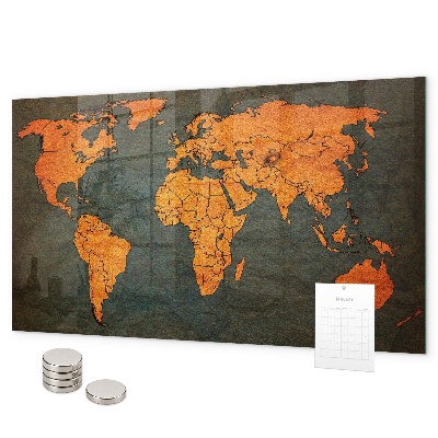 Pizarra magnética Mapa del mundo