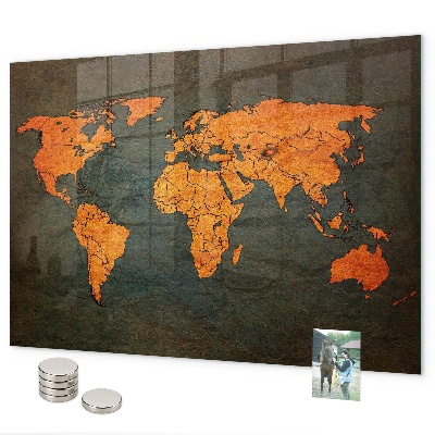 Pizarra magnética Mapa del mundo