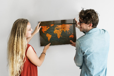 Pizarra magnética Mapa del mundo