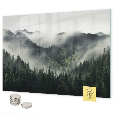 Pizarra magnética de cristal paisaje forestal