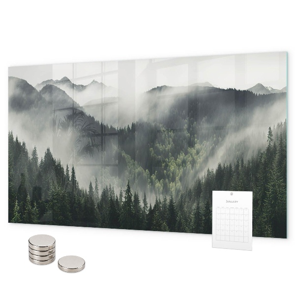 Pizarra magnética de cristal paisaje forestal