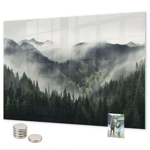 Pizarra magnética de cristal paisaje forestal