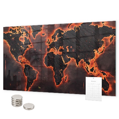 Pizarra magnética Mapa del mundo