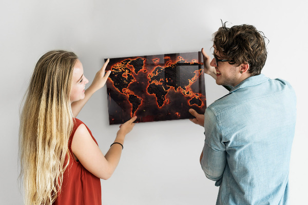 Pizarra magnética Mapa del mundo