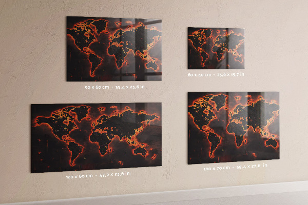 Pizarra magnética Mapa del mundo