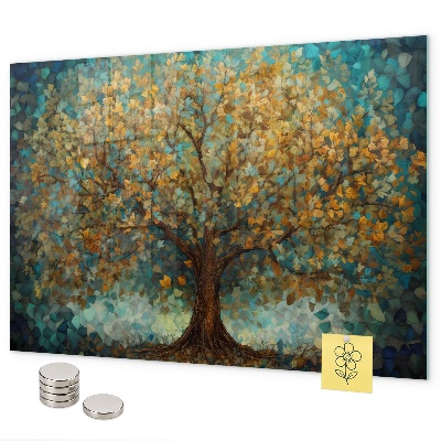 Pizarra magnética de cristal Árbol mosaico