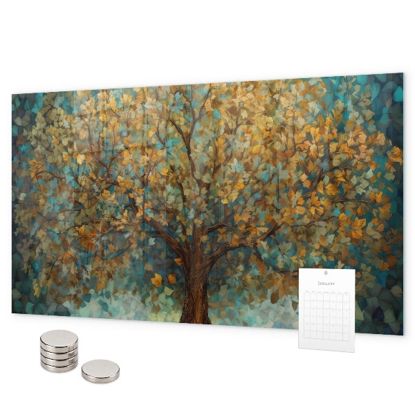Pizarra magnética de cristal Árbol mosaico
